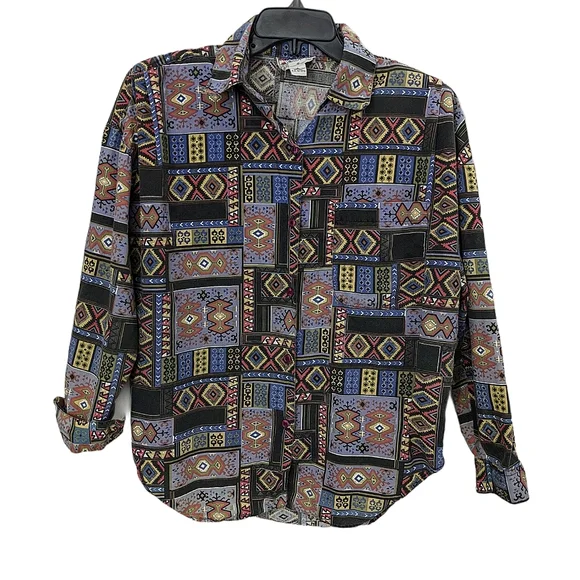 Vintage Western Bohemian Desert Button Down Sz S - Picture 10 of 10